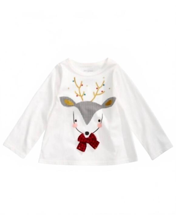 FIRST IMPRESSIONS Other - NEW FIRST IMPRESSIONS infant boys reindeer applique t-shirt in angel white